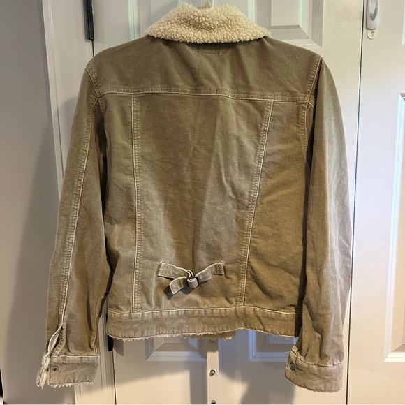 Vintage Y2K Lazer Jeans Corduroy Sherpa Jacket | Size L - Picture 7 of 9